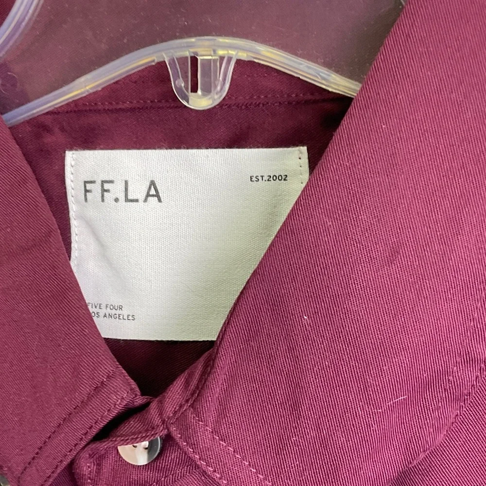 FF.LA Men's Burgundy Button-Down Shirt